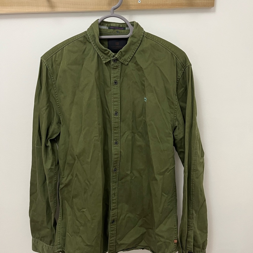 Scotch & Soda Olive Green Shirt Jacket